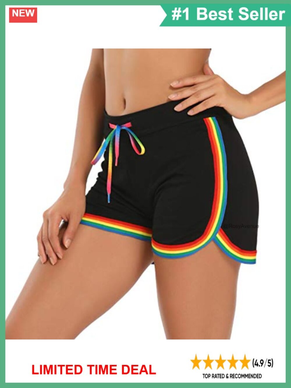 HDE Womens Retro Dolphin Shorts Athletic Running Workout Tie Shorts